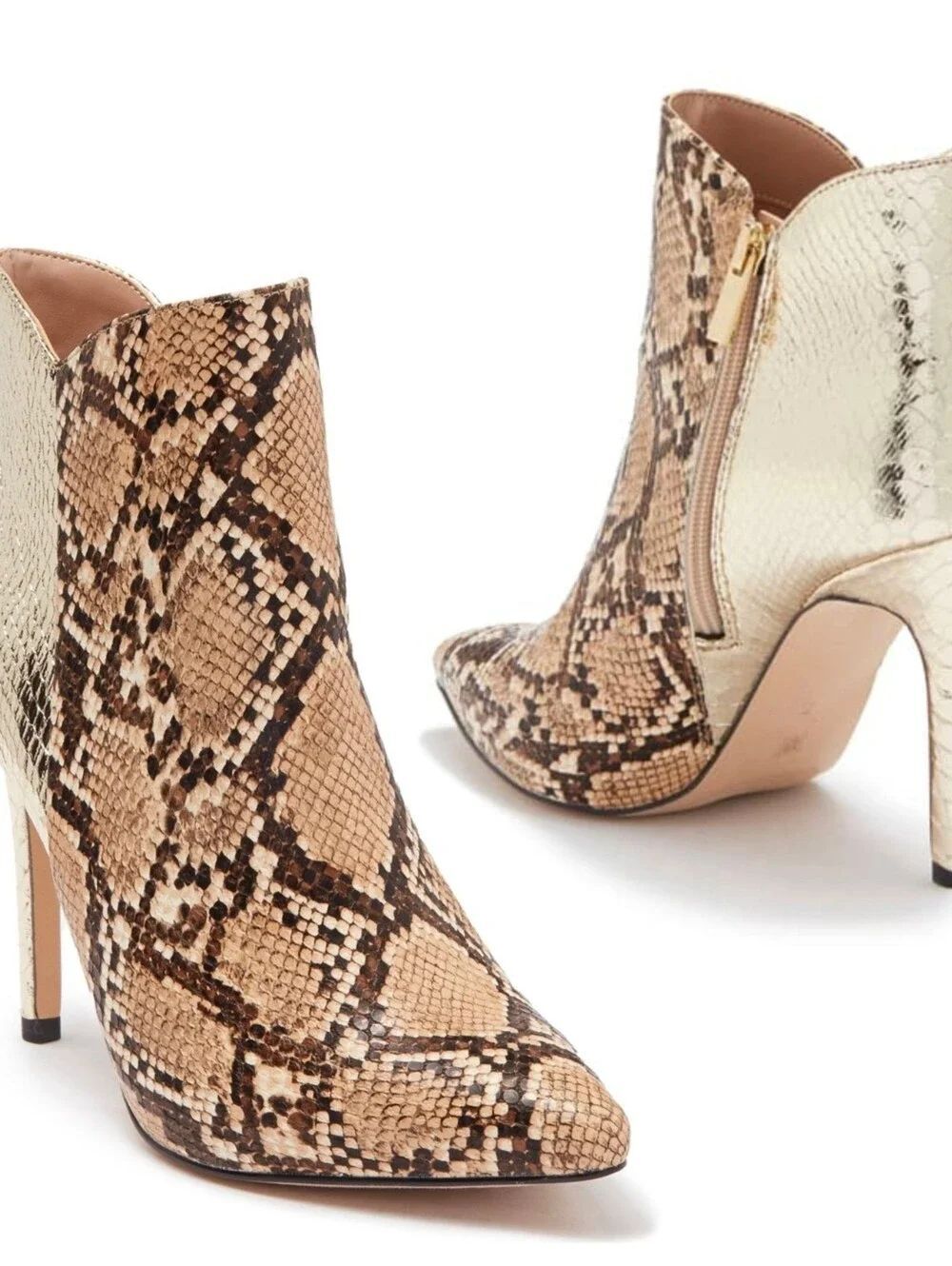 BCBGeneration Haffi Snakeskin Print Stilettos Ankle Bootie Heels 8M